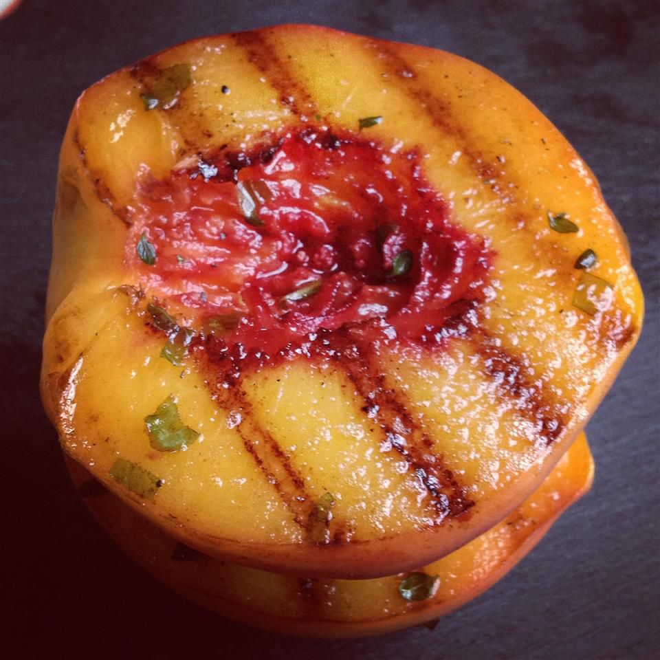 Grilled Herb-Infused Peaches