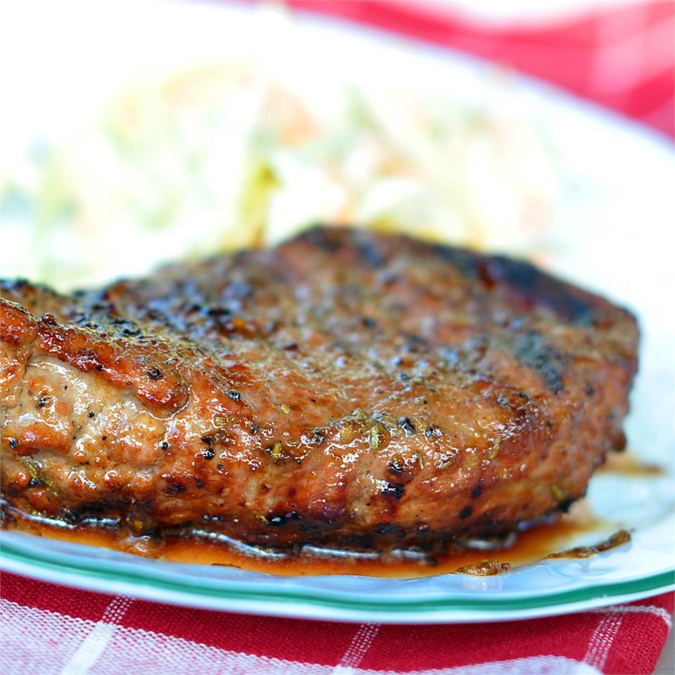 Grilled Herb-Marinated Rib-Eyes