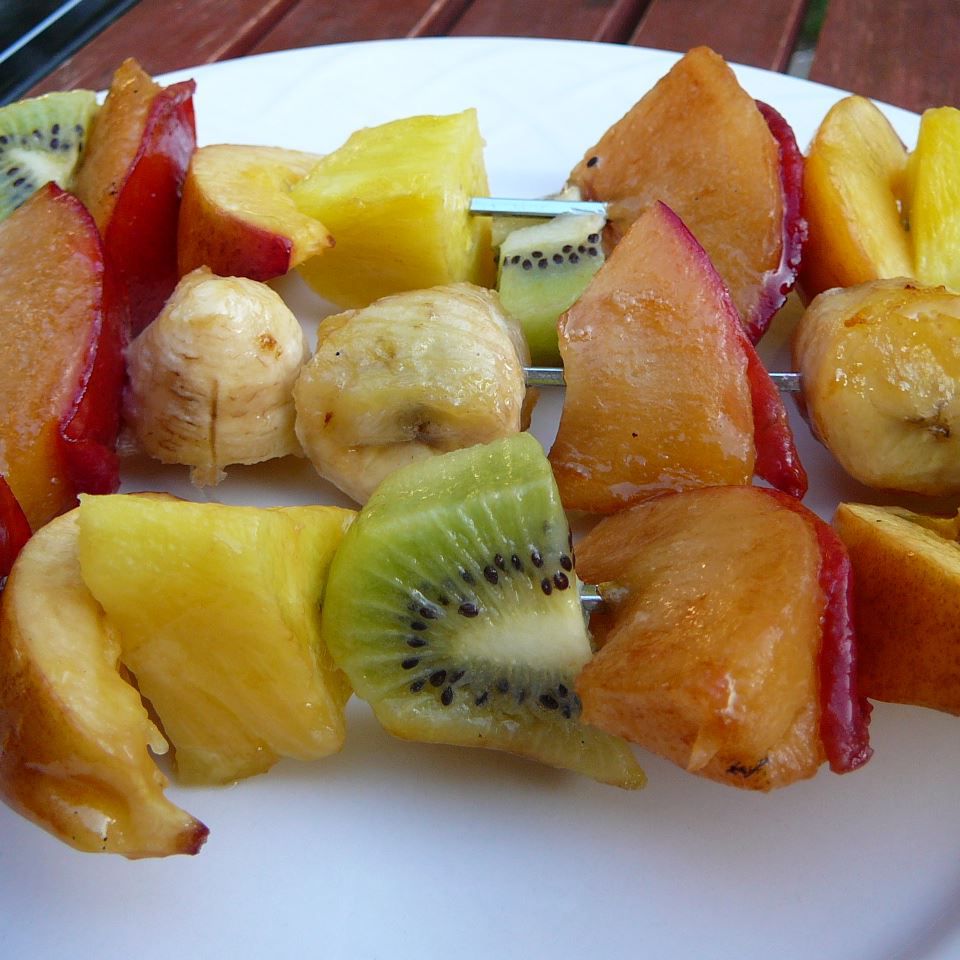 Grilled Honey Fruit Skewers