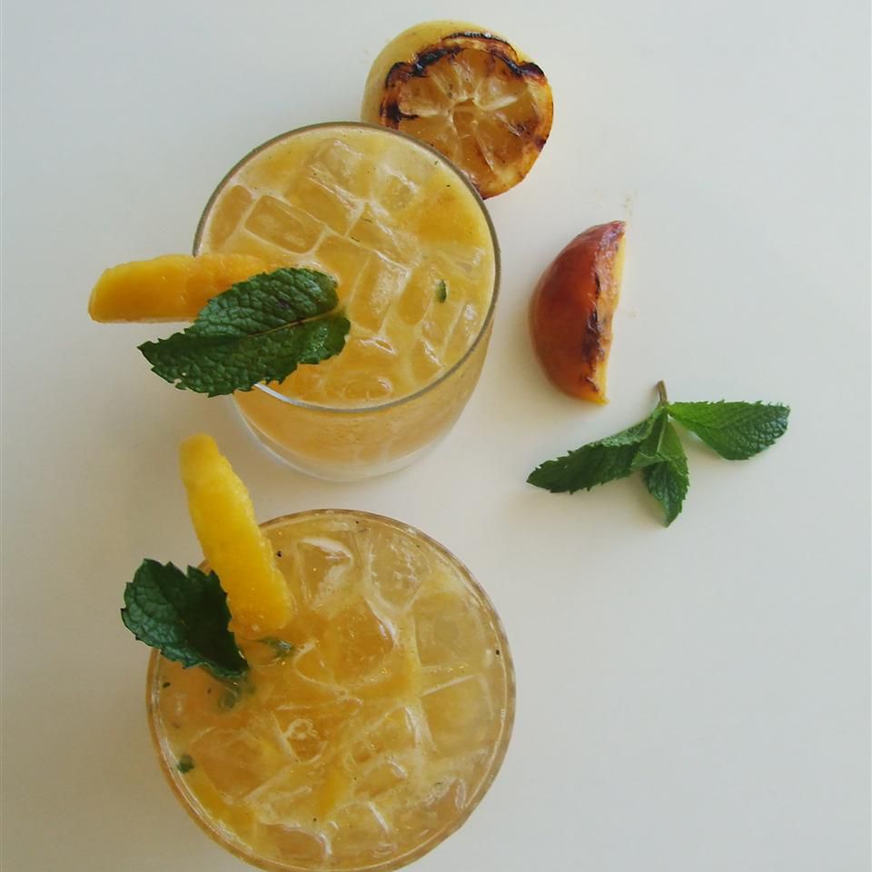 Grilled Peach Bourbon Cocktail