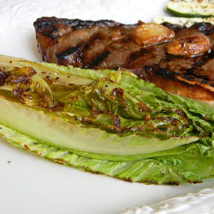Grilled Romaine with Lemon and Olive Oil