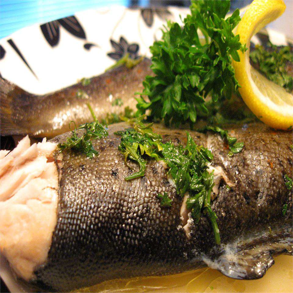 Grilled Trout in Foil with Wine