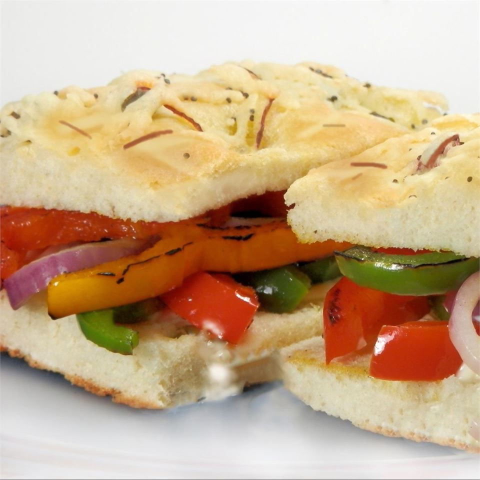 Grilled Veggie Focaccia Sandwich