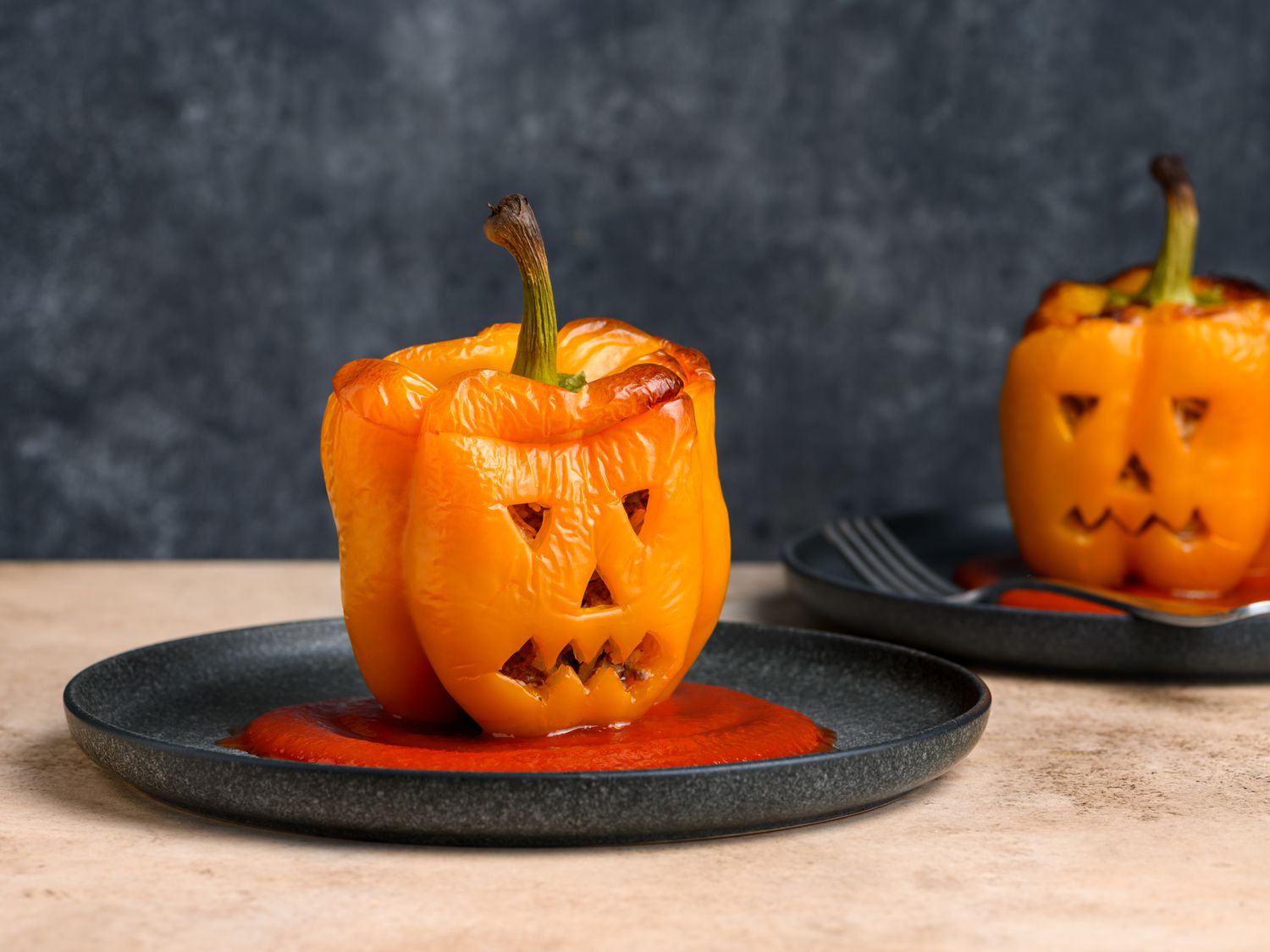 Halloween Stuffed Peppers
