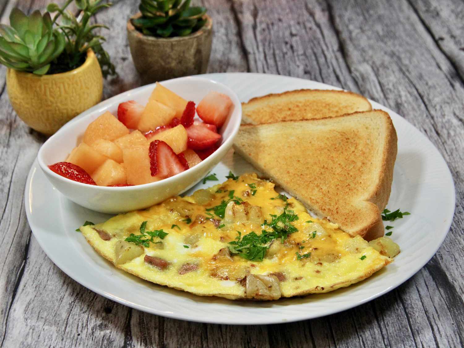 Ham and Cheese Frittata with Potatoes