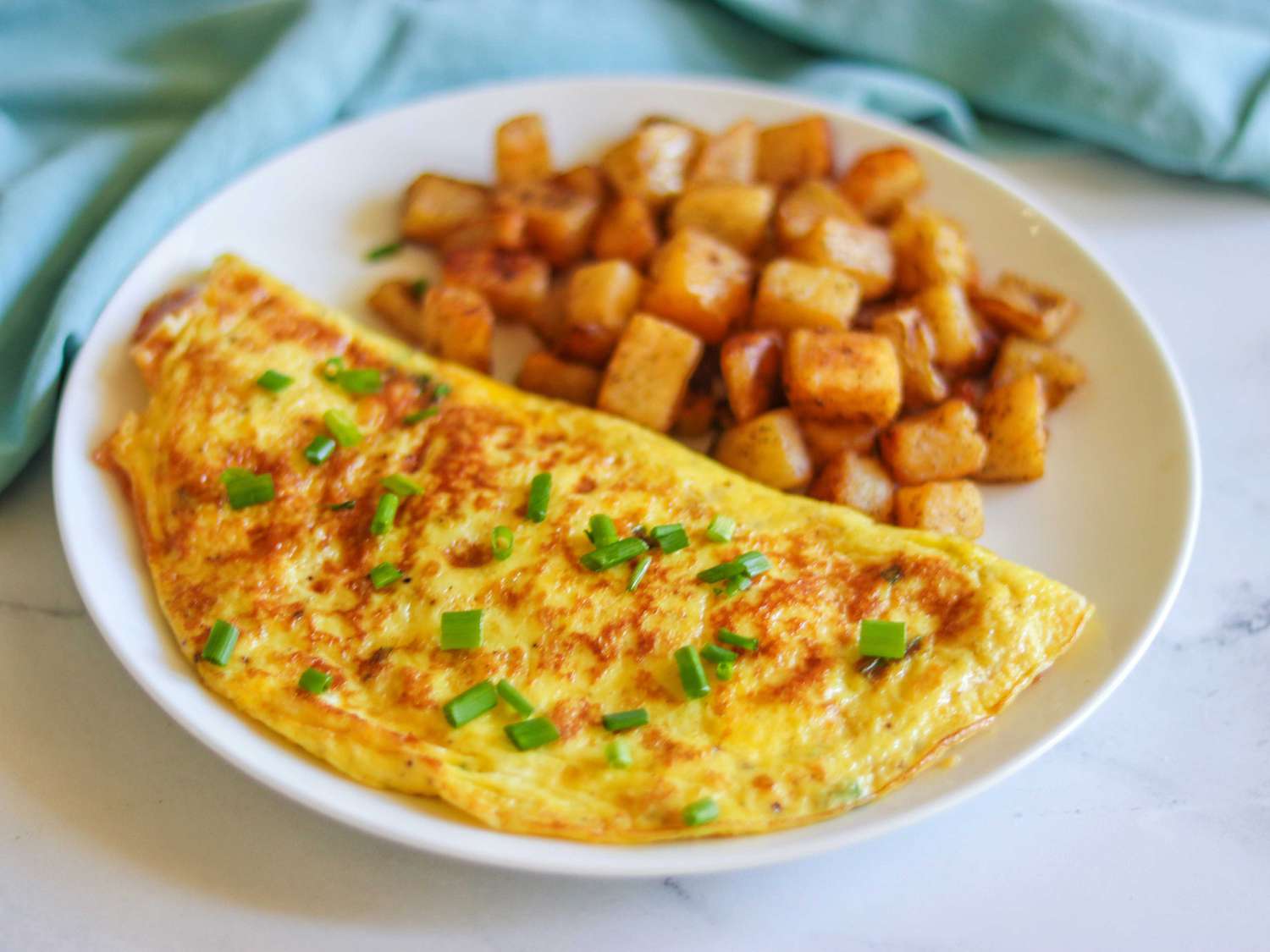 Ham and Cheese Omelet with Chives