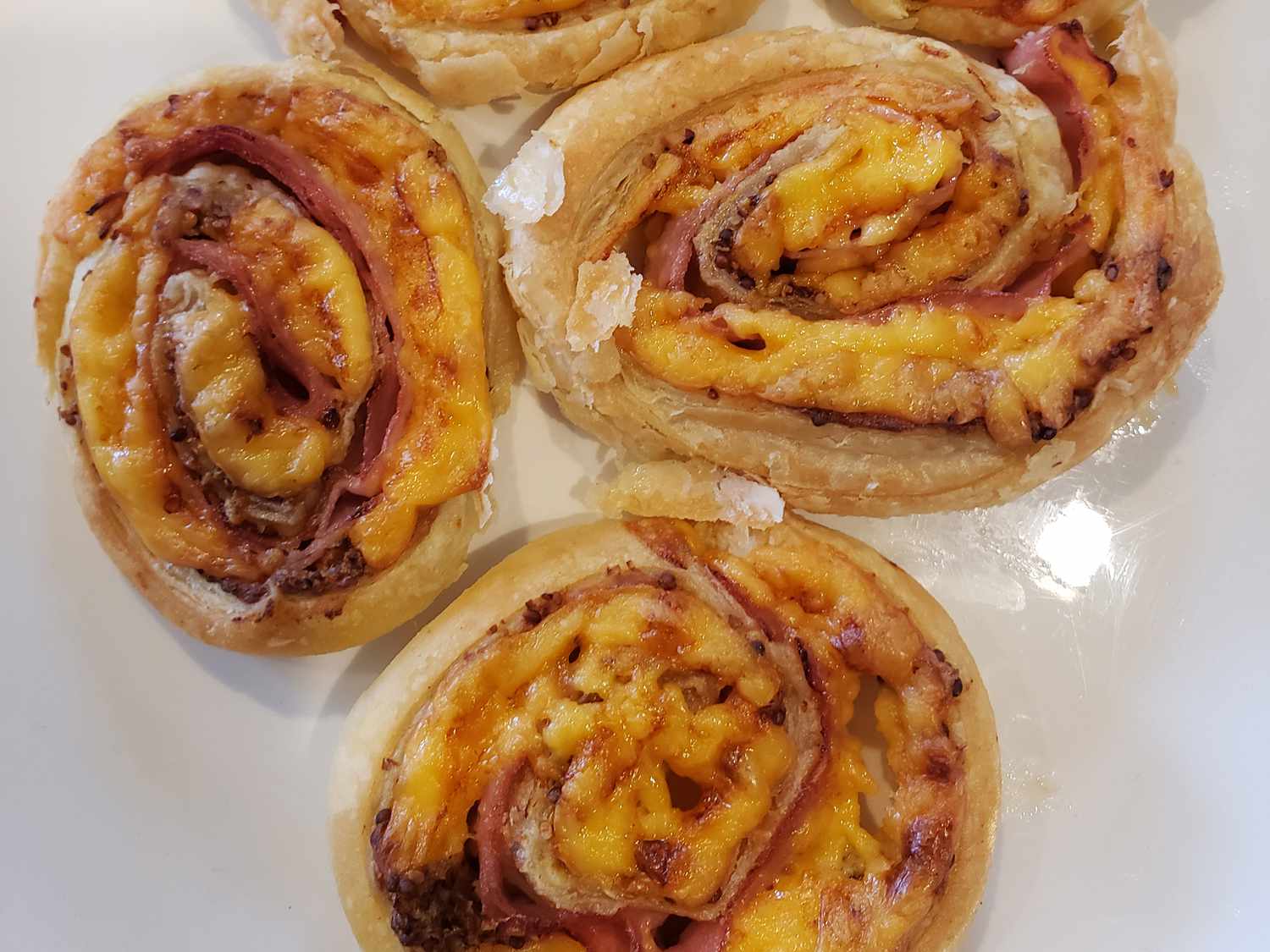 Ham and Cheese Puff Pastry Rolls