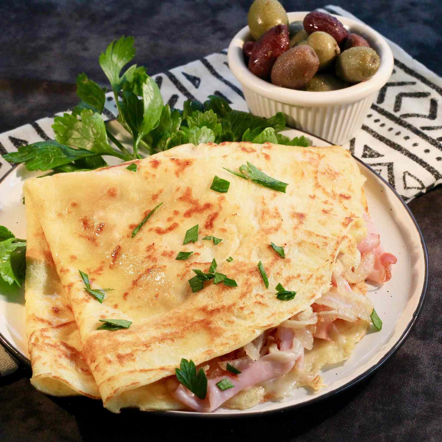 Ham and Gruyère Crêpes