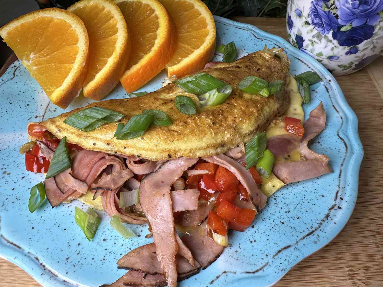 Ham and Pepper Omelet