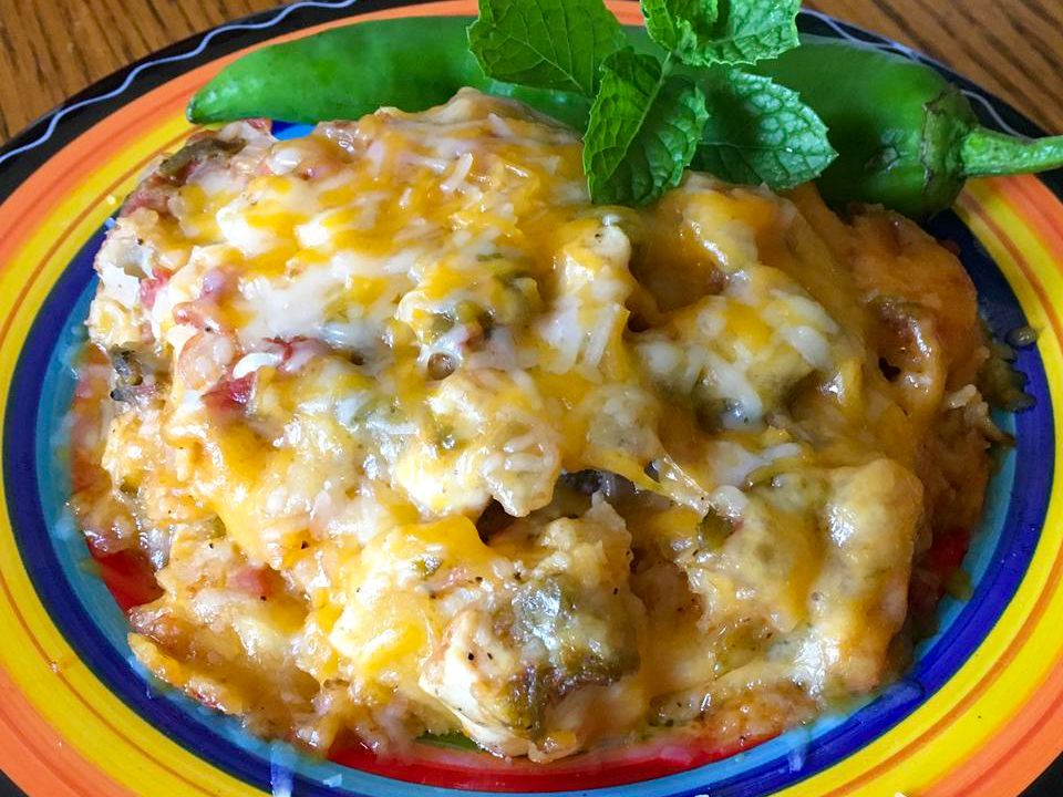 Hatch Chile Enchilada Bake