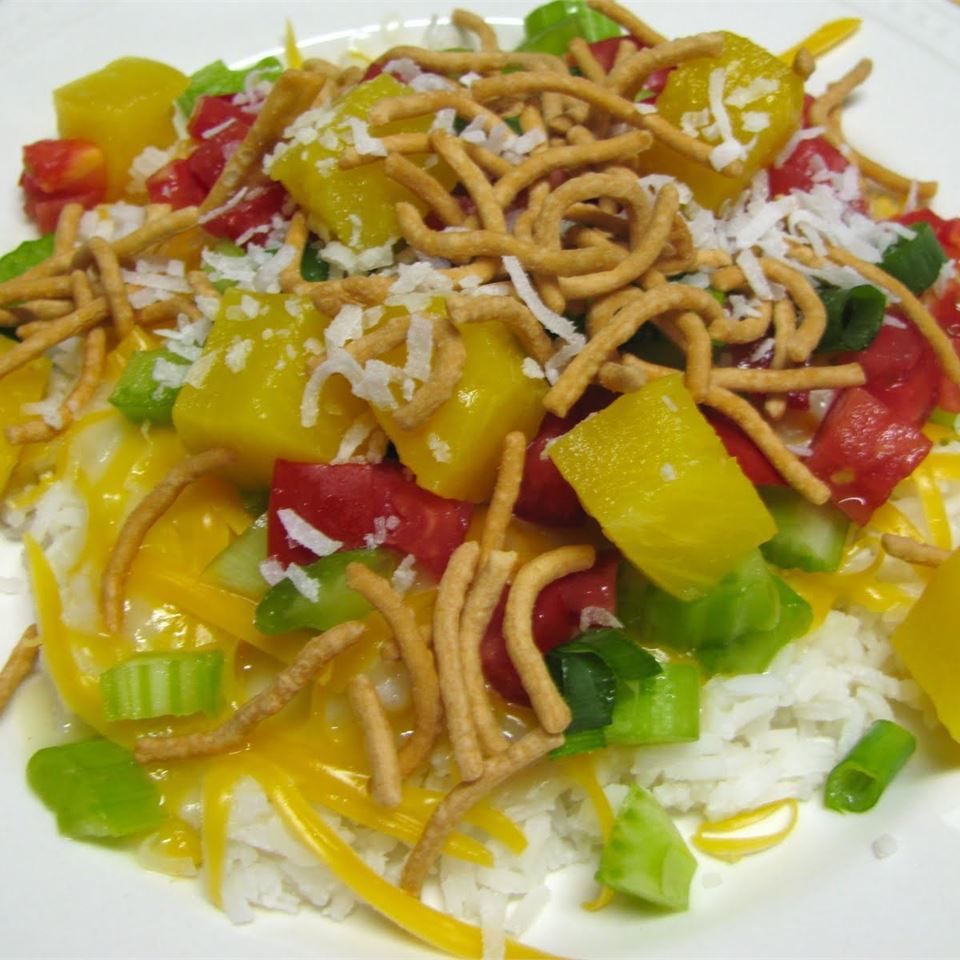 Hawaiian Chicken Haystacks