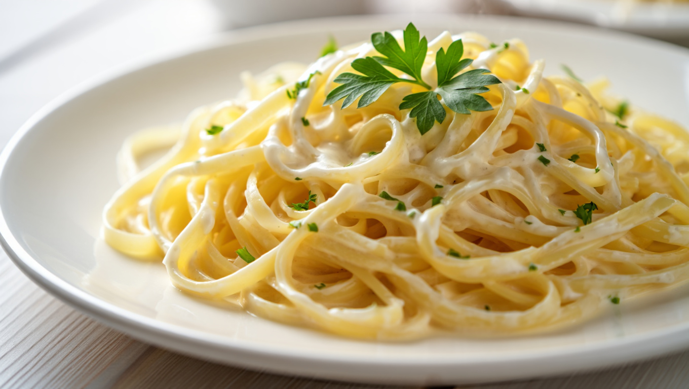 Healthy Chicken Fettuccine Alfredo