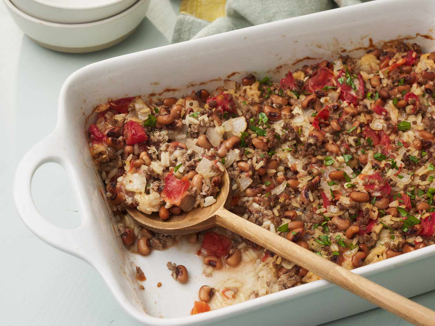 Hearty Black-Eyed Pea and Ground Beef Casserole