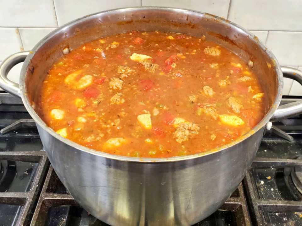 Hearty Shrimp, Sausage, and Chicken Gumbo