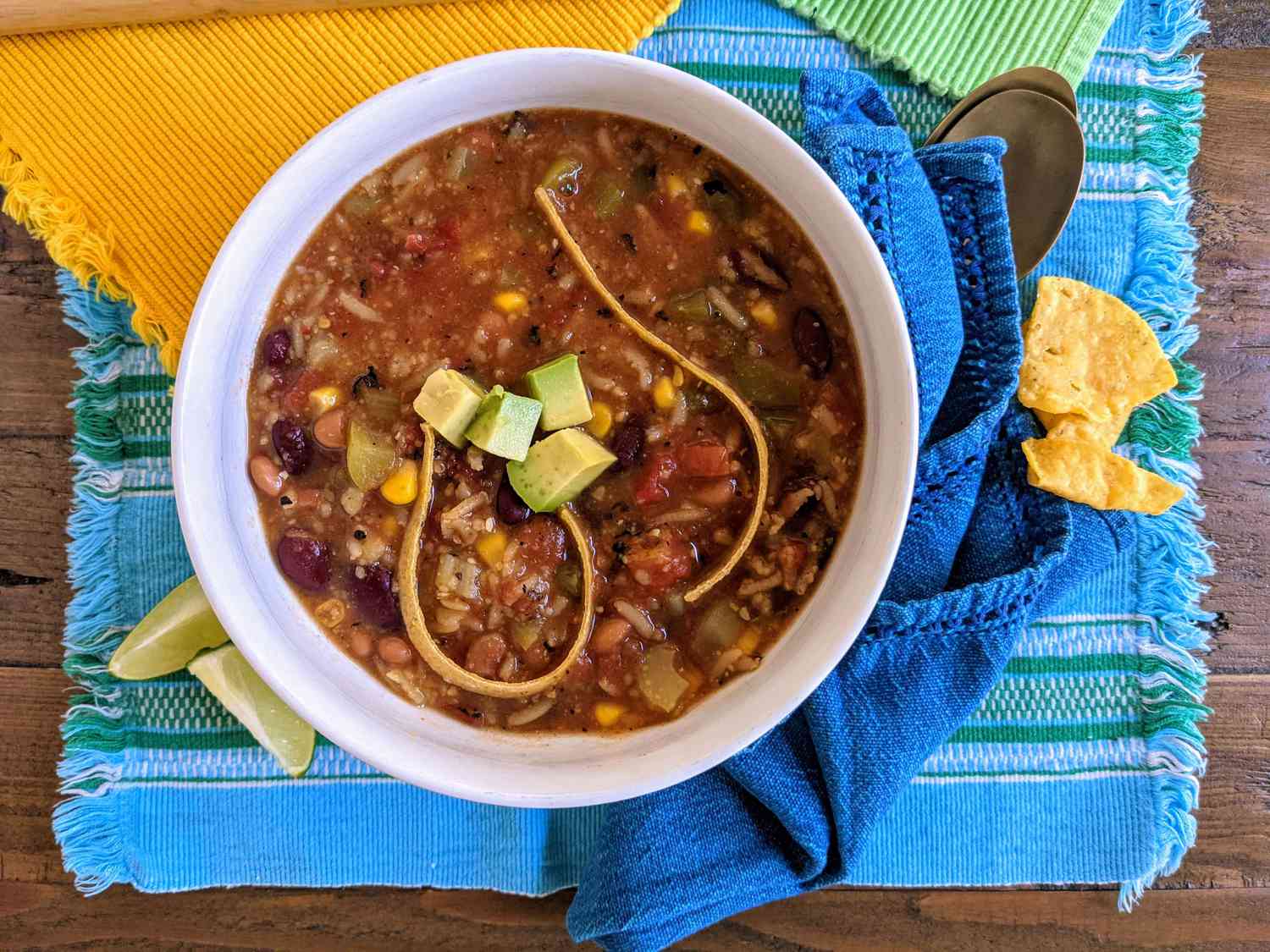 Hearty Vegan Tortilla Soup