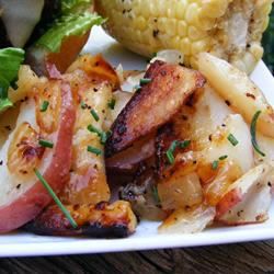 Herb Butter Grilled Potatoes and Onions