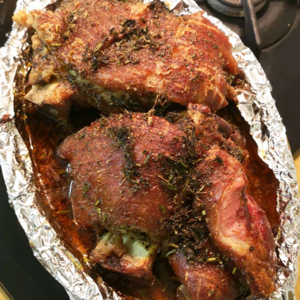 Herb-Infused Grilled Pork Shanks