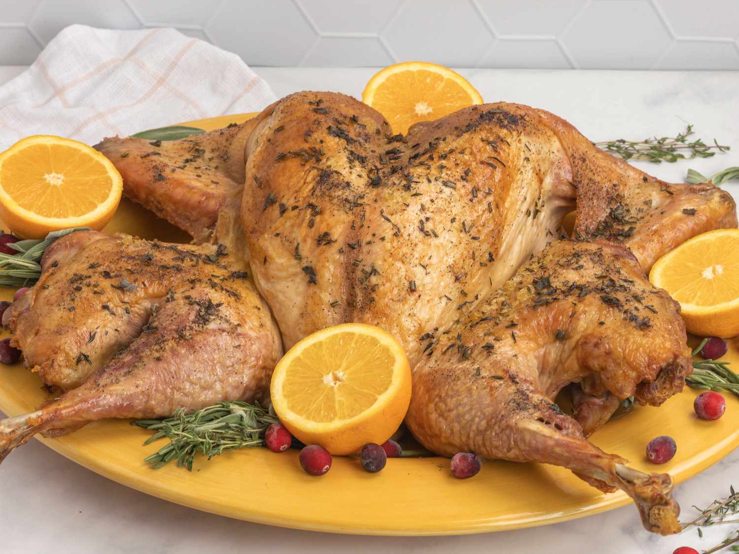 Herb-Marinated Spatchcock Turkey
