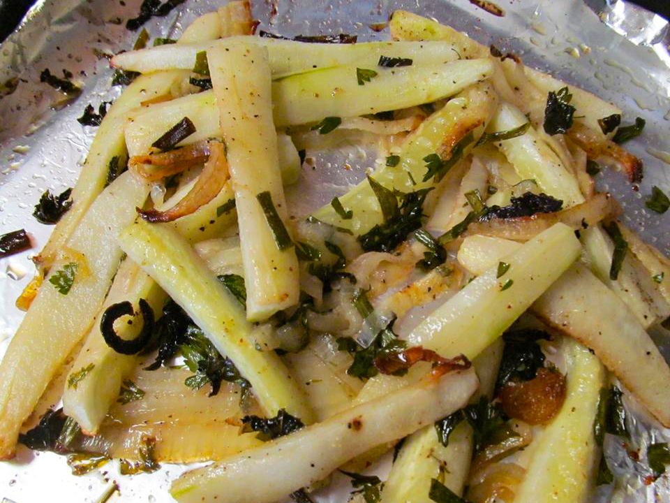 Herb Roasted Cucumbers and Onions