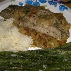 Herb-Stuffed Baked Bluefish in Foil