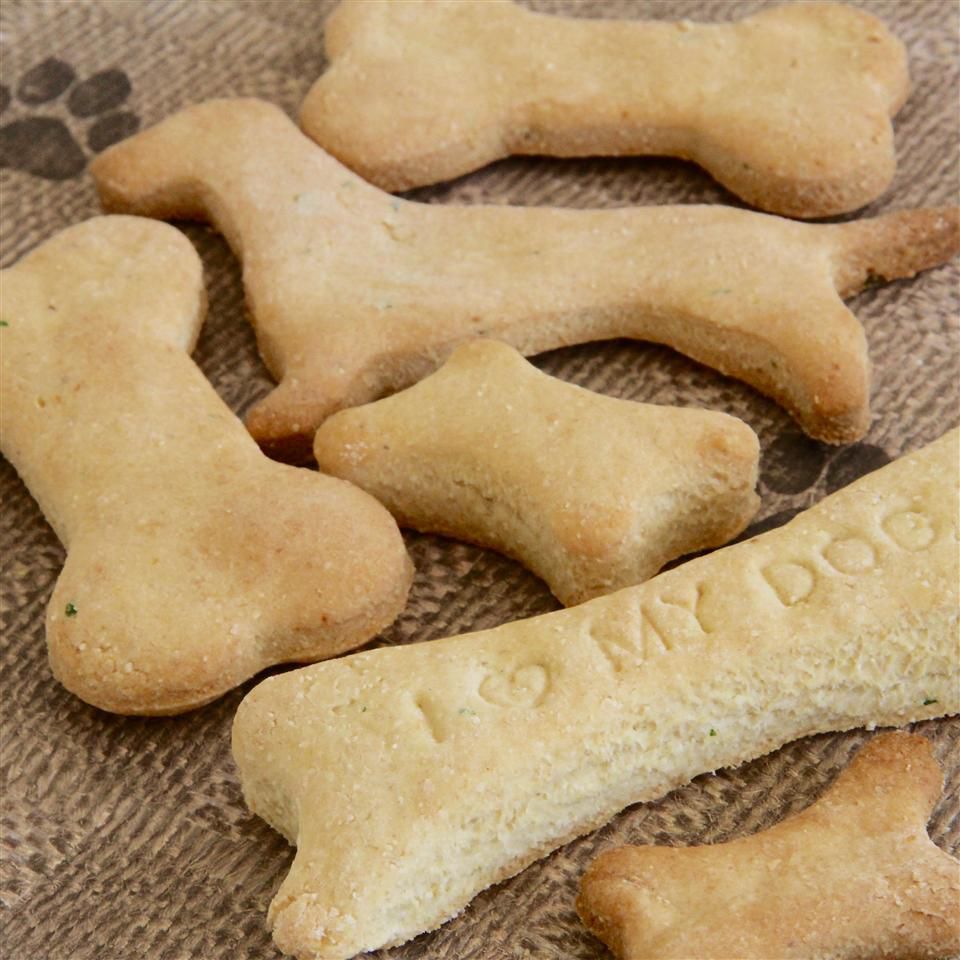 Homemade Doggie Biscuits with Chicken and Parsley
