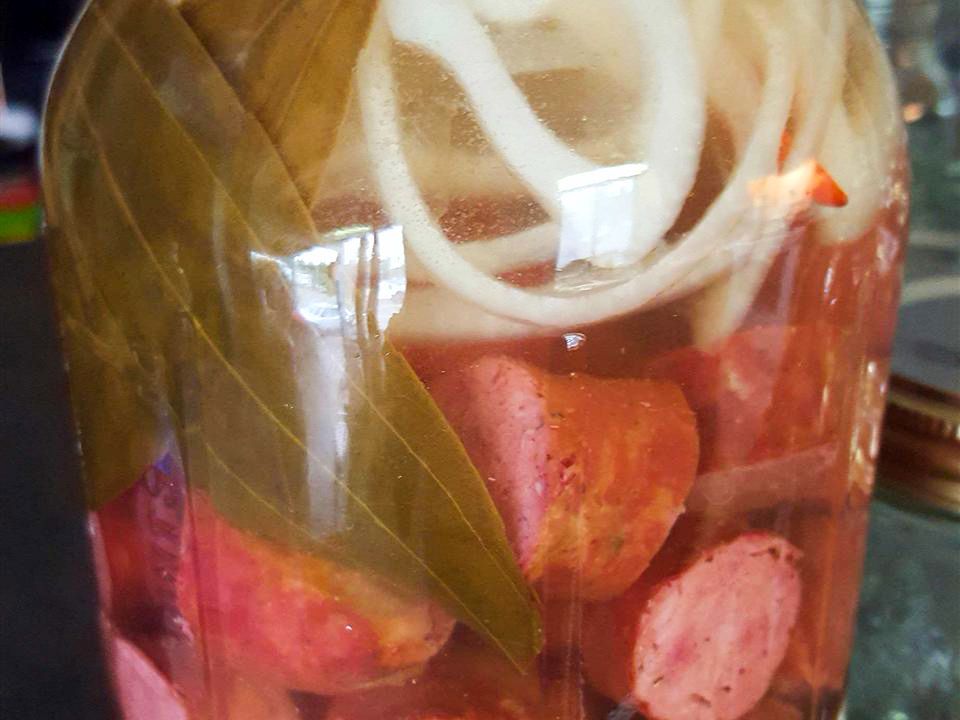 Homemade Pickled Sausage