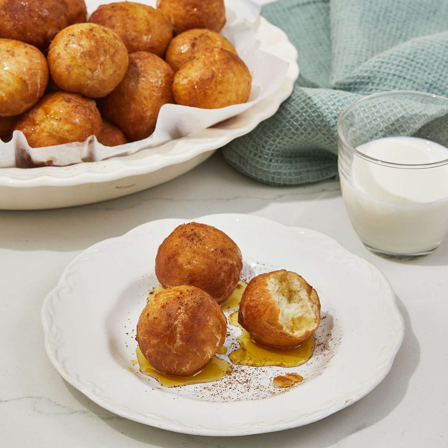 Honey Drizzled Loukoumades