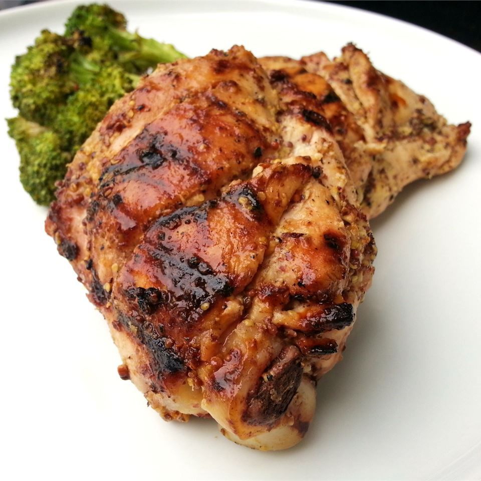 Hot Mustard Marinated Chicken Thighs