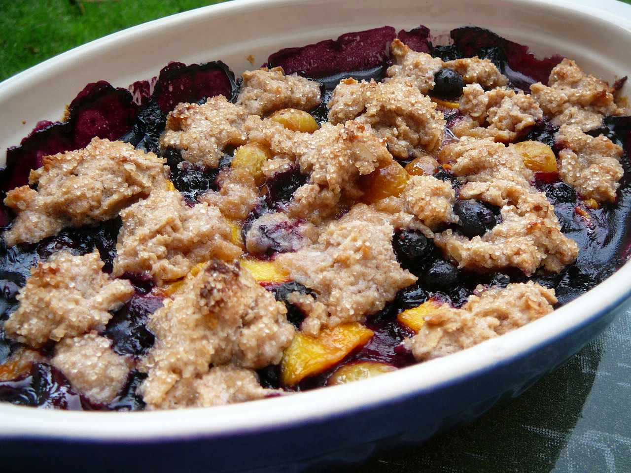 Huckleberry Peach Crumble