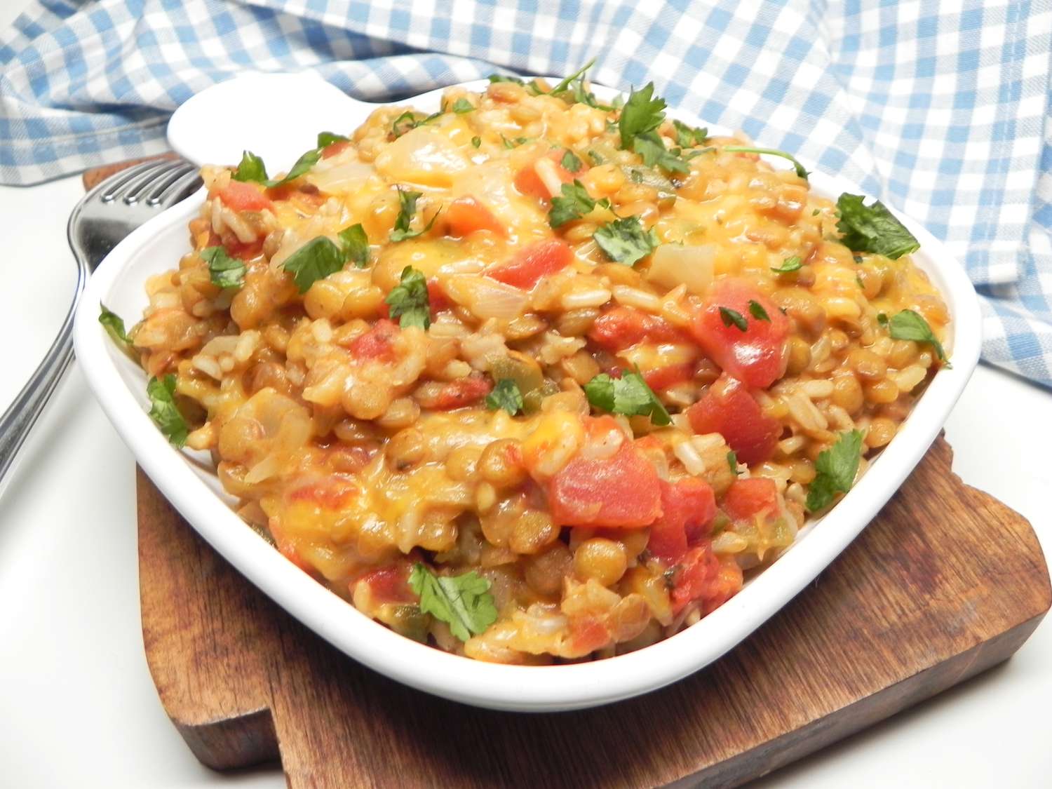 Instant Pot Cheesy Mexican Lentils