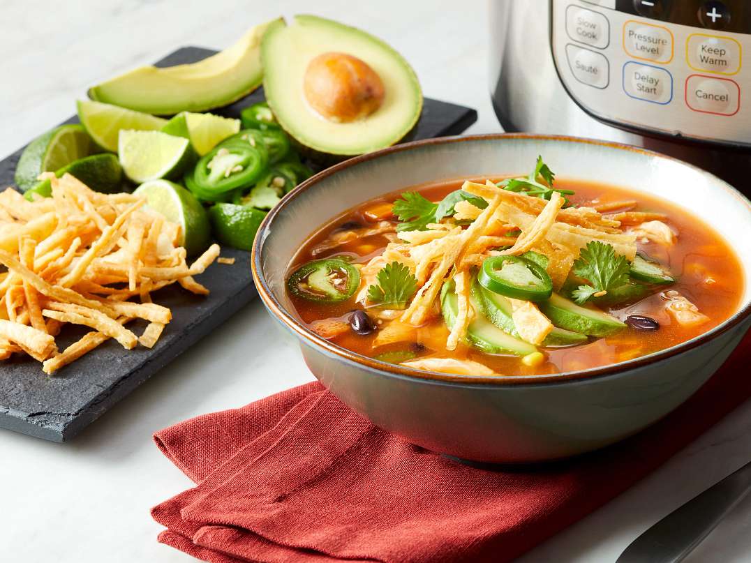 Instant Pot Chicken Soup with Tortillas