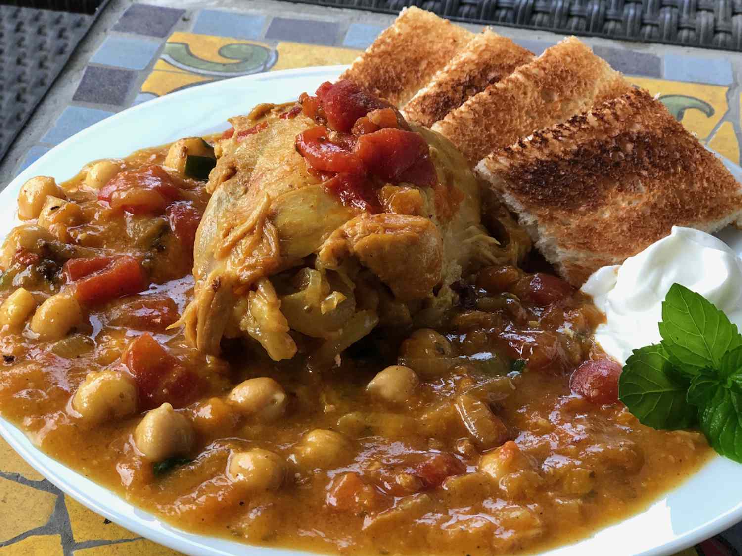 Instant Pot Chicken Tagine with Chickpeas and Apricots