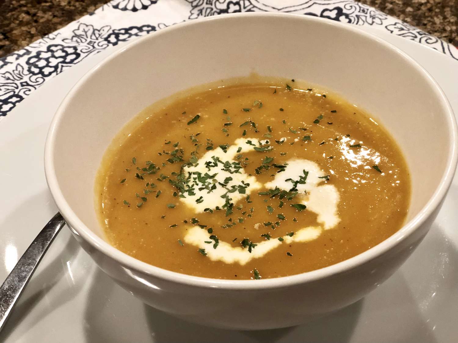 Instant Pot Curried Butternut Squash Soup