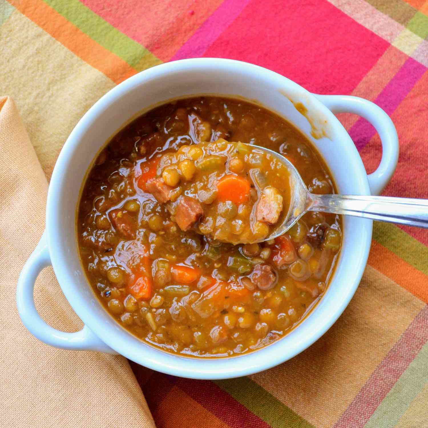 Instant Pot Ham and Lentil Soup