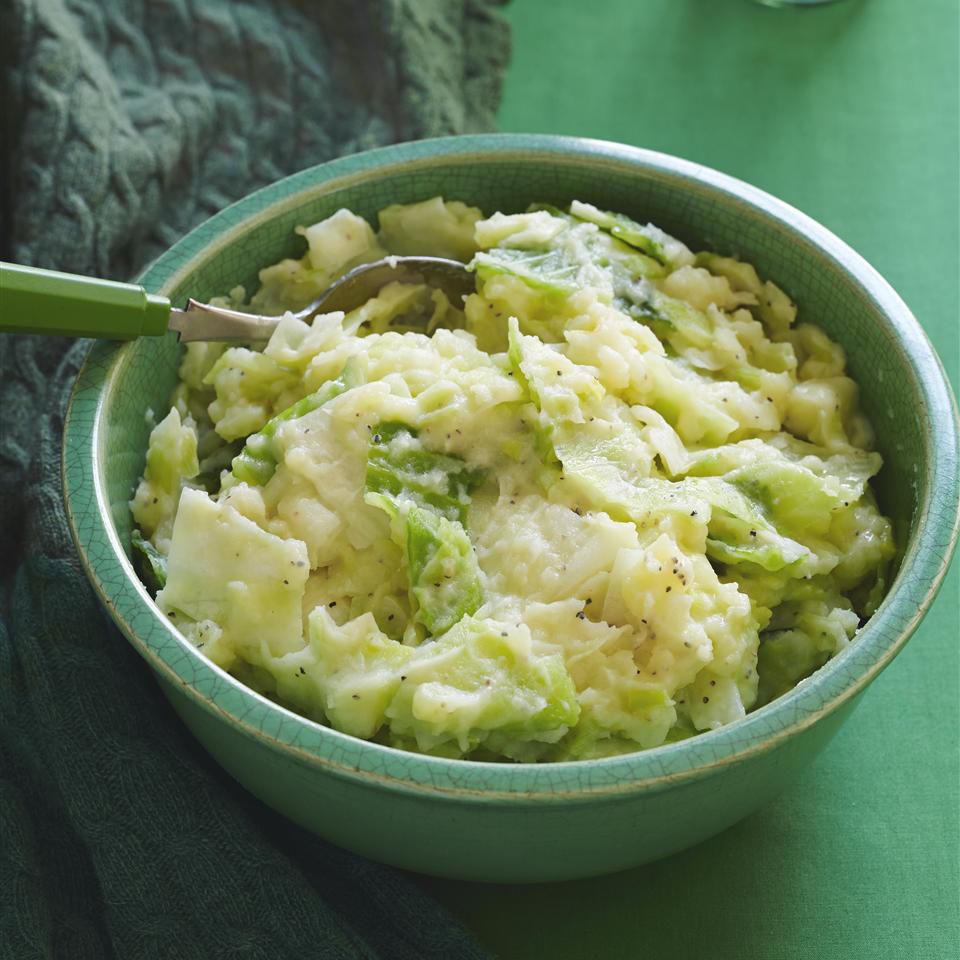 Irish Mashed Potatoes with Leeks and Cabbage