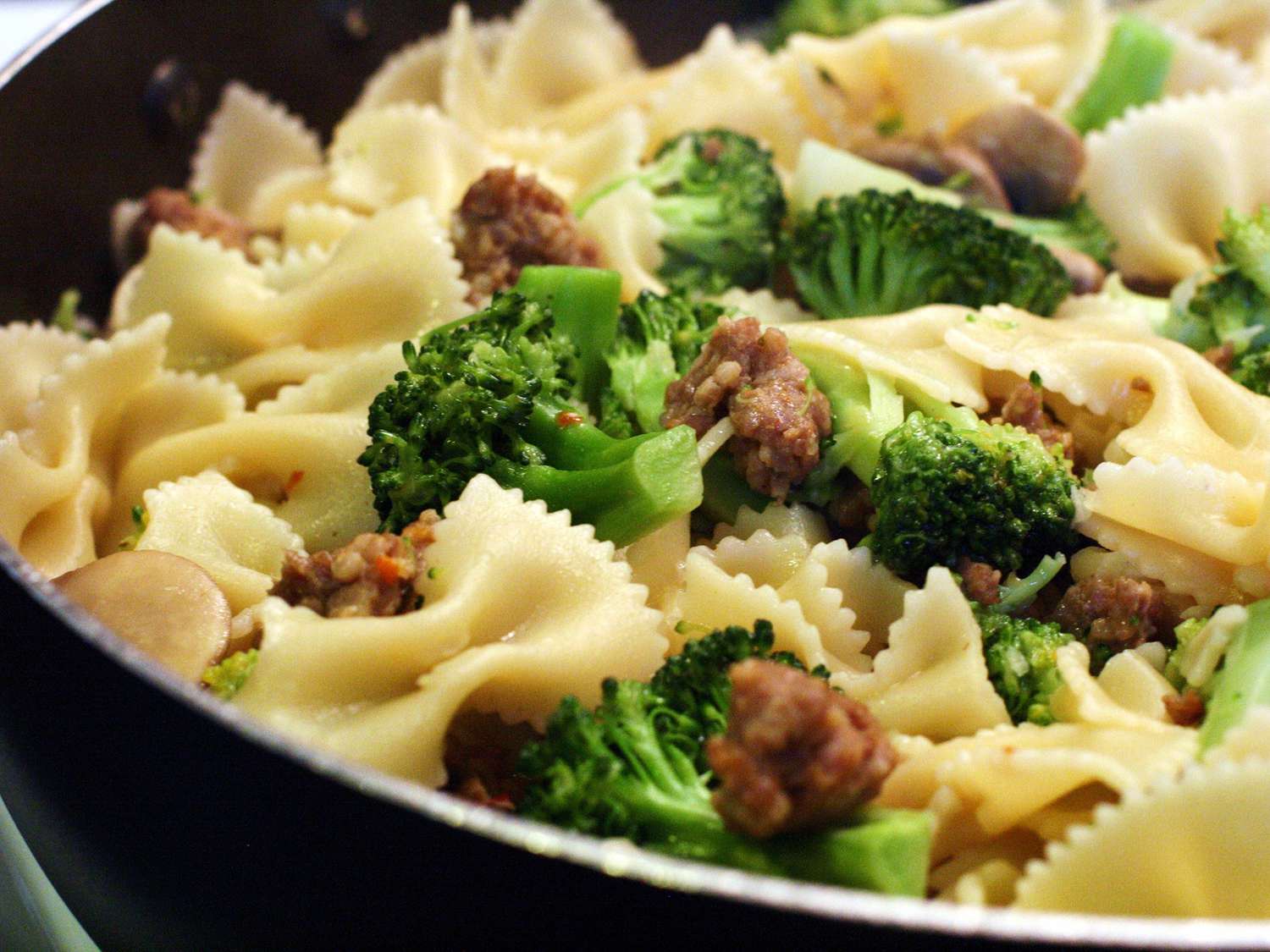 Italian Sausage with Farfalle and Broccoli