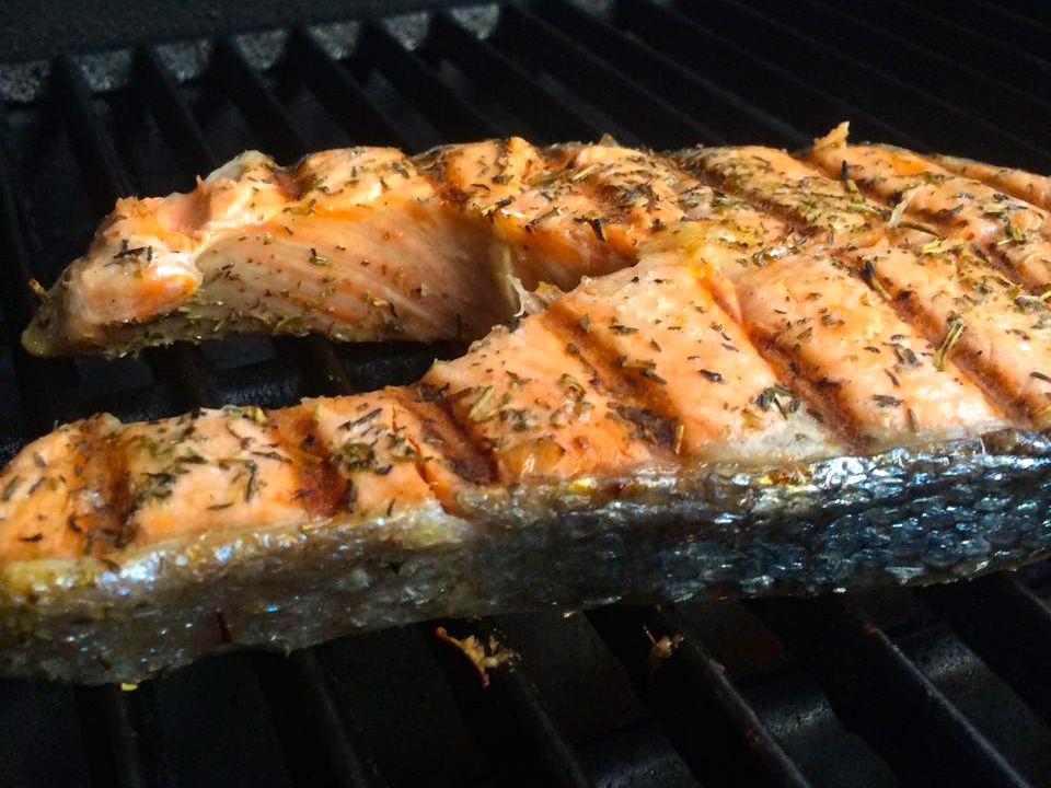 Italian-Style Grilled Salmon Steaks