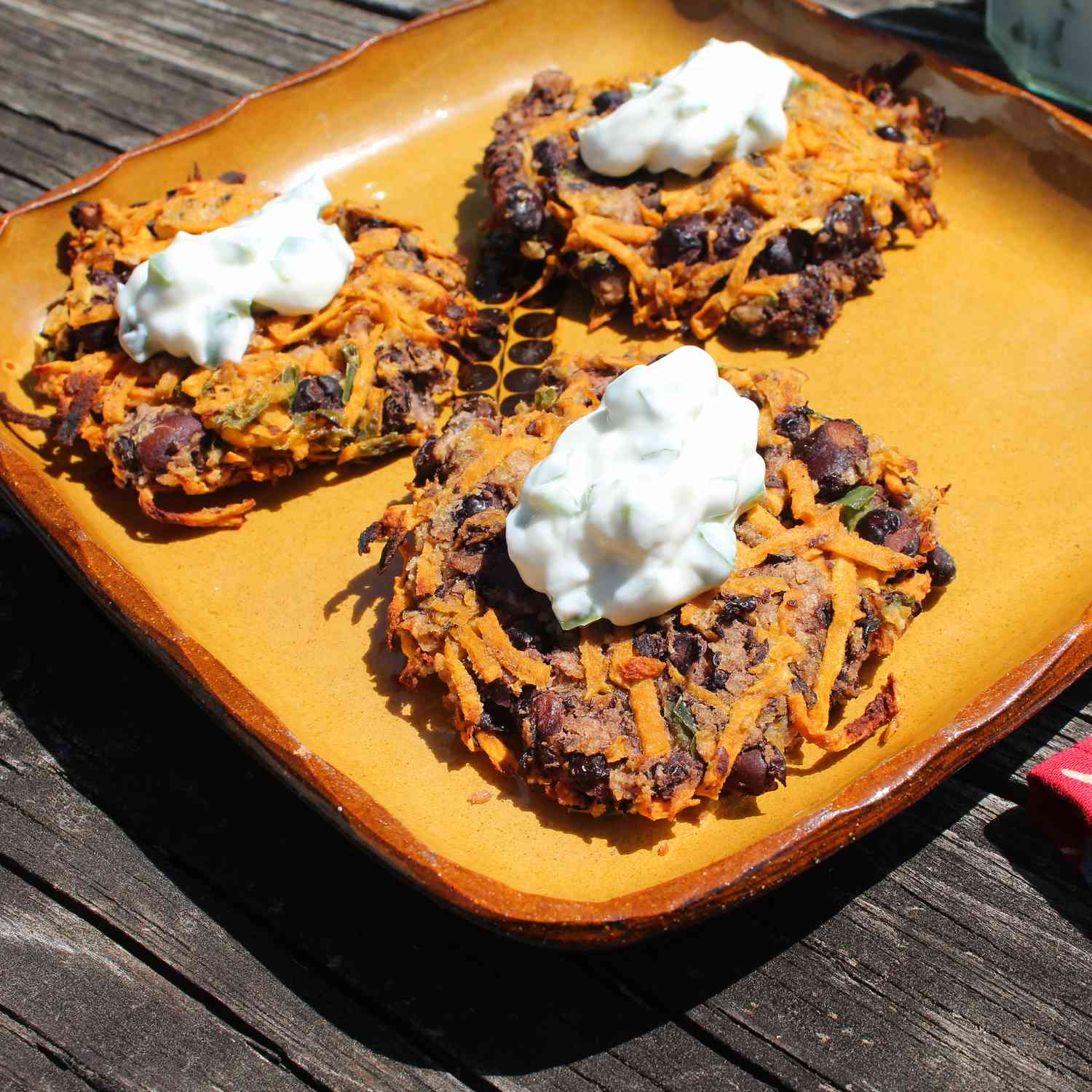 Jalapeno Sweet Potato Bean Cakes