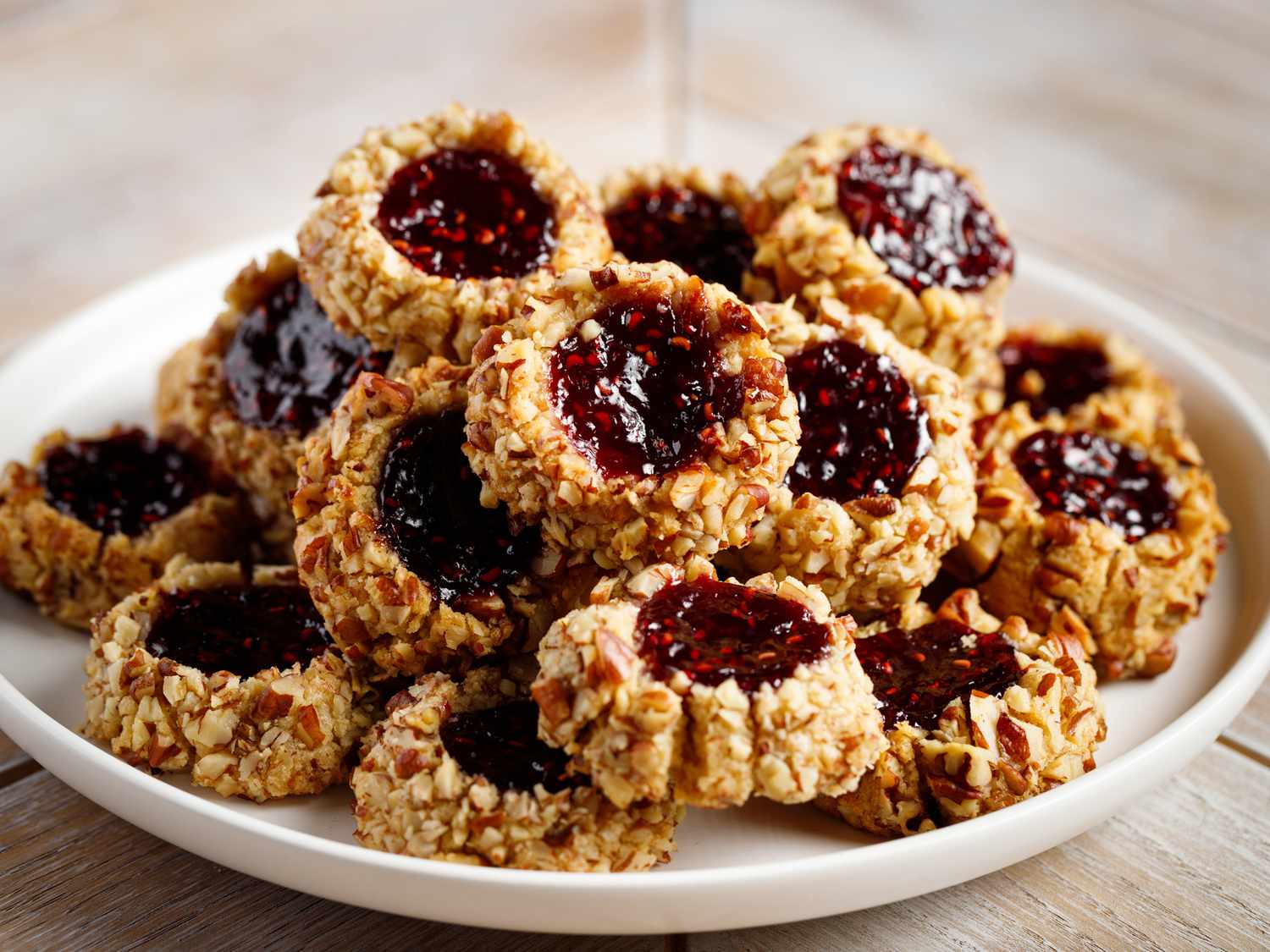 Jam-Filled Walnut Cookies