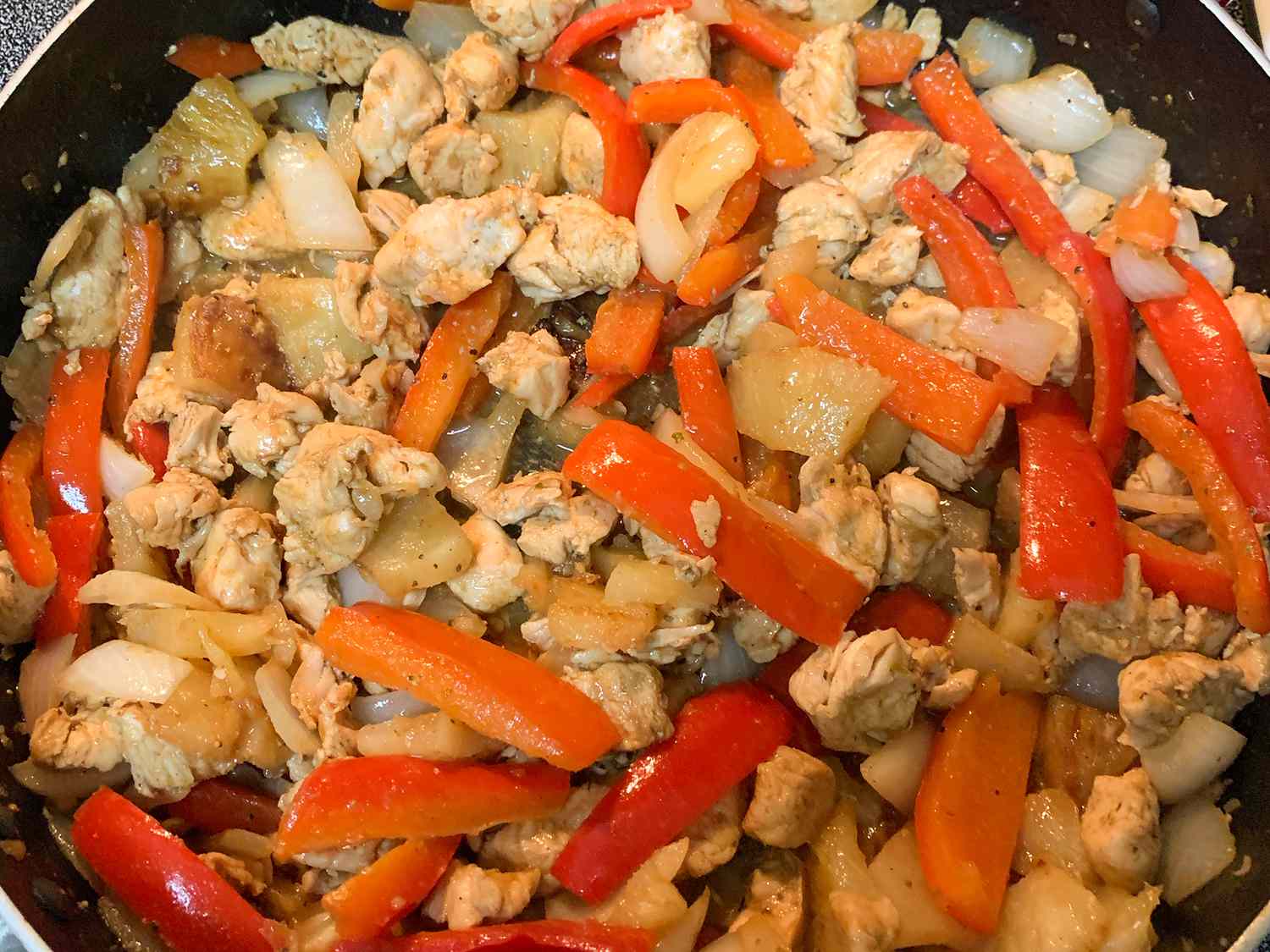 Jerk Chicken Pineapple Fajitas