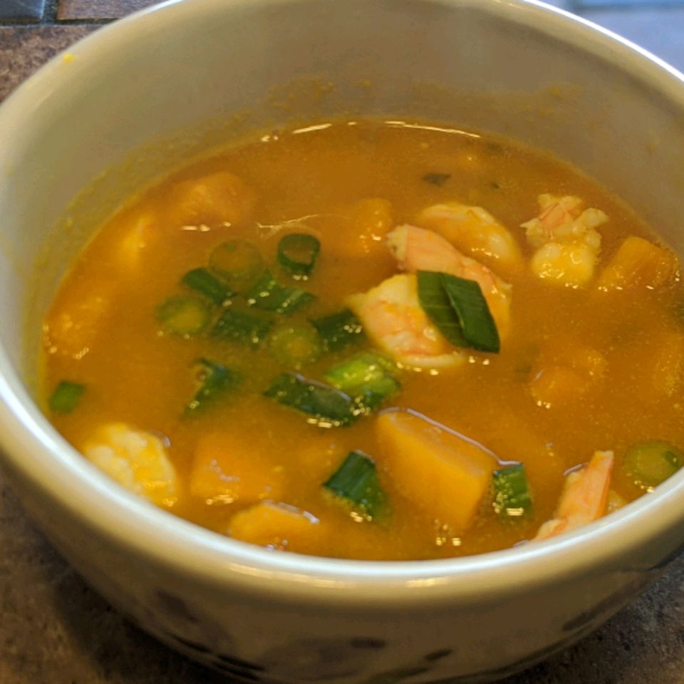 Kabocha Squash Shrimp Soup