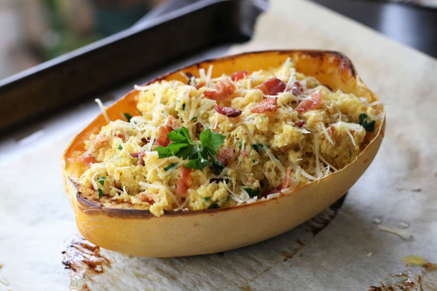 Keto Carbonara Spaghetti Squash