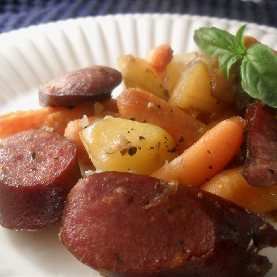 Kielbasa and Roasted Potato Bake