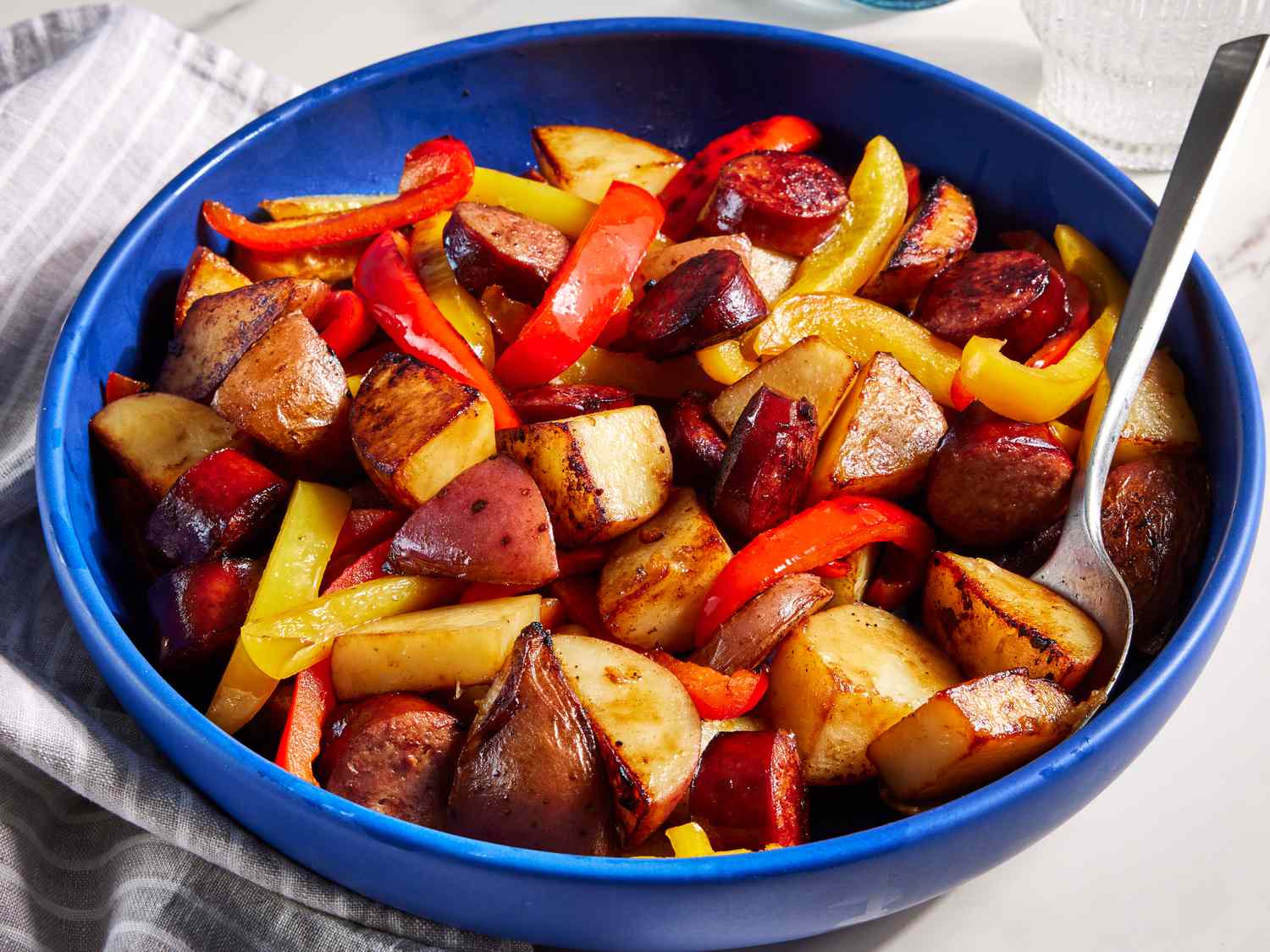 Kielbasa with Peppers and Potatoes Skillet