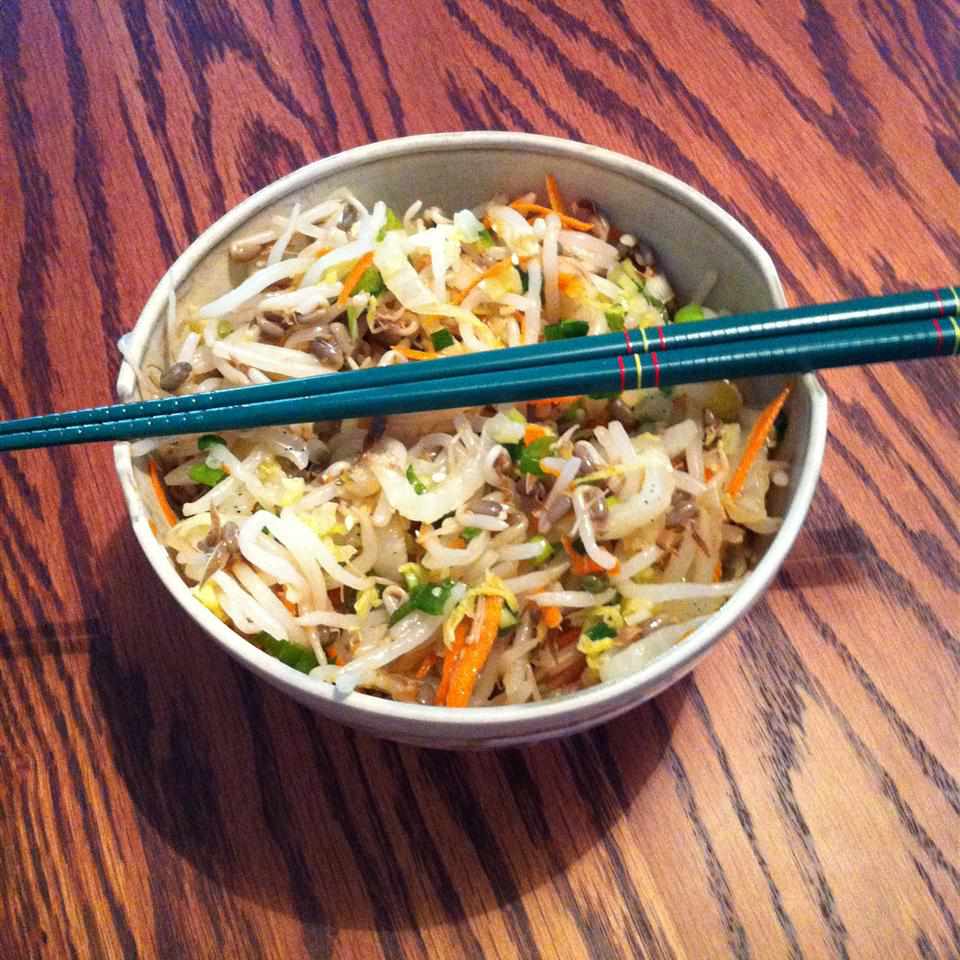 Korean Bean Sprout Salad with Sesame Dressing