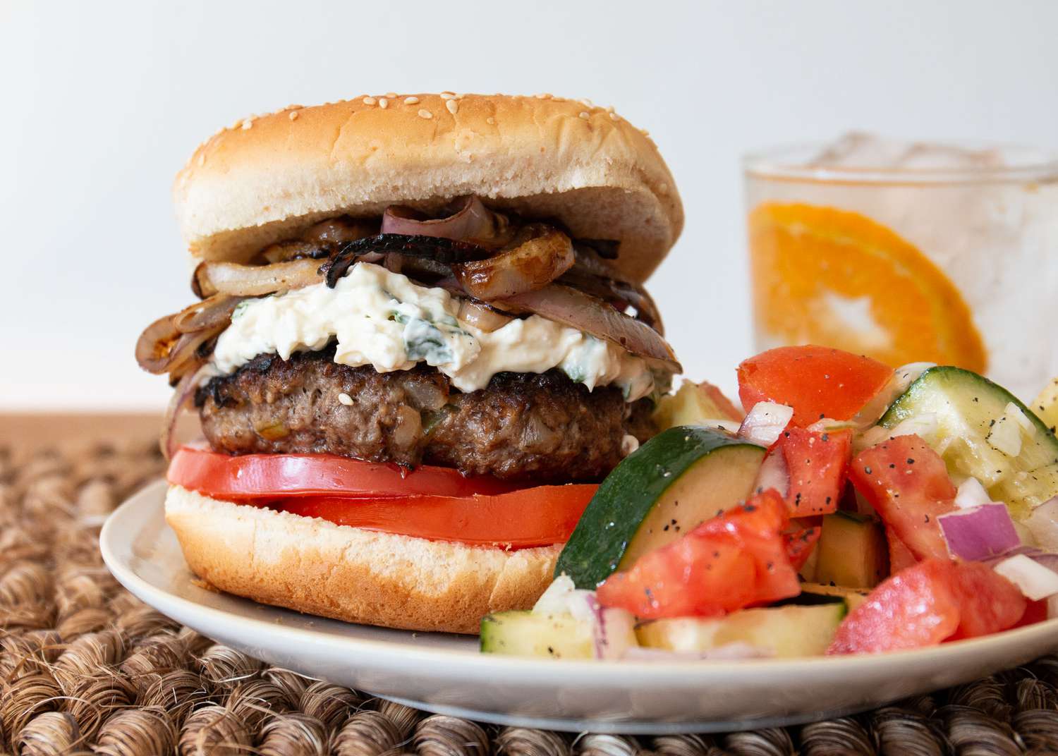 Lamb Burgers with Goat Cheese and Herbs