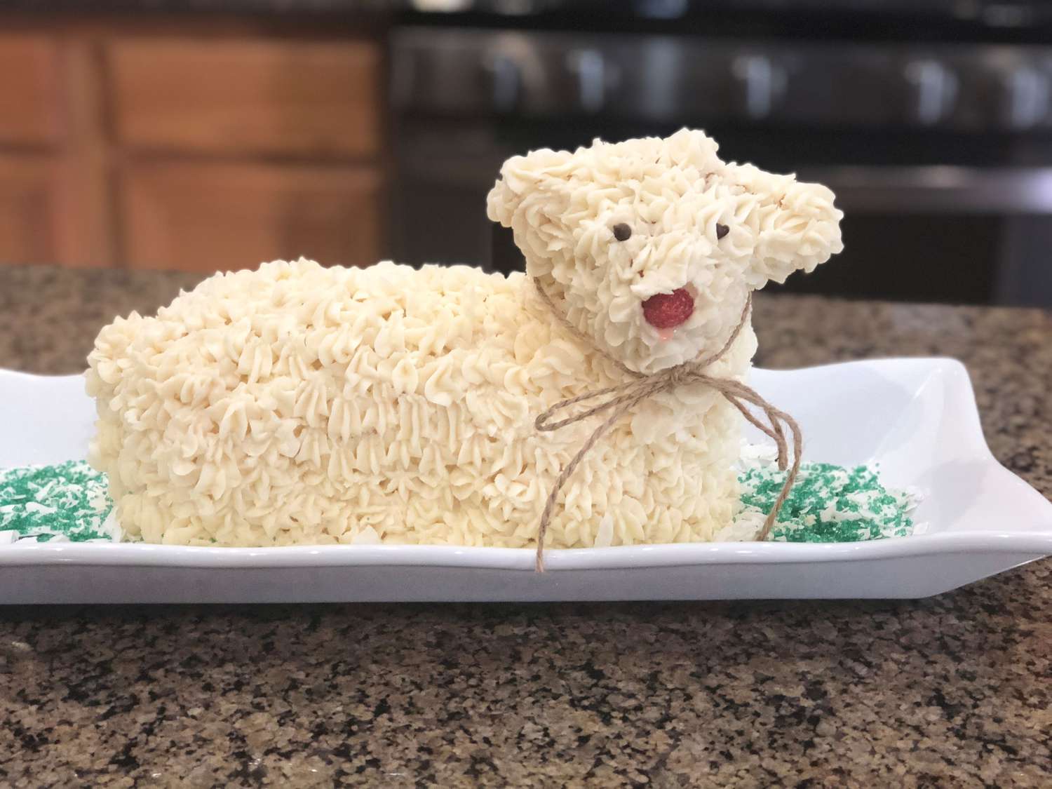 Lamb Shaped Easter Cake