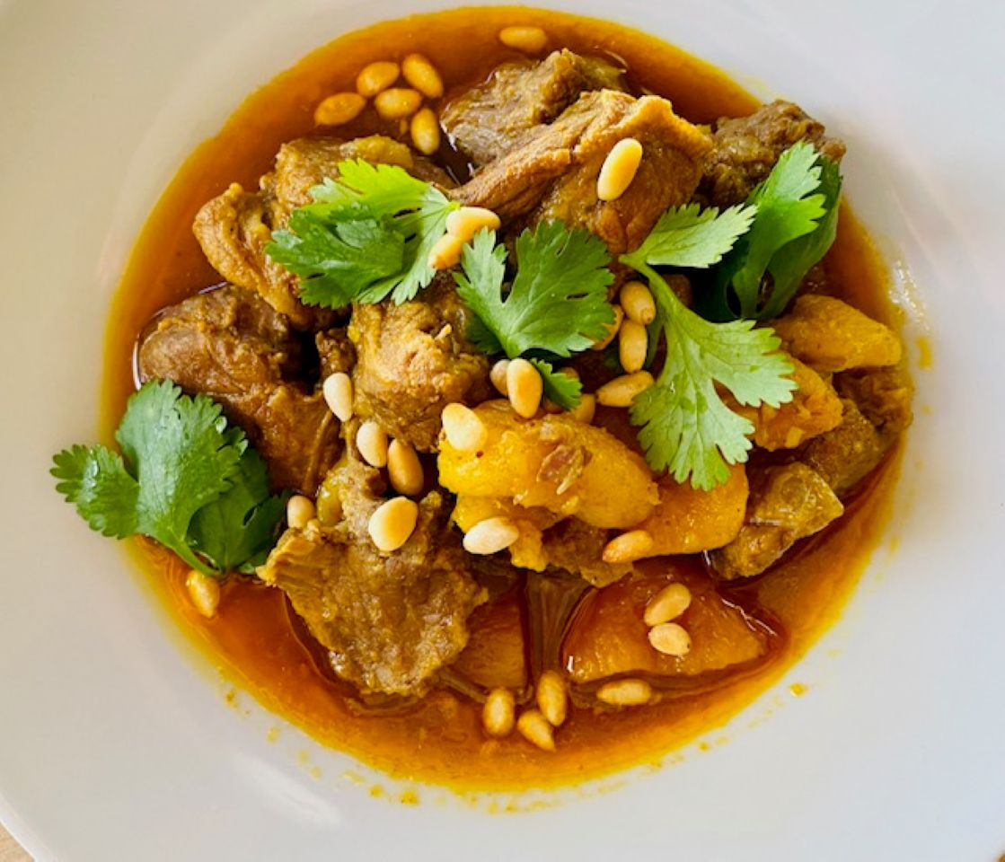 Lamb Stew with Apricots and Pine Nuts