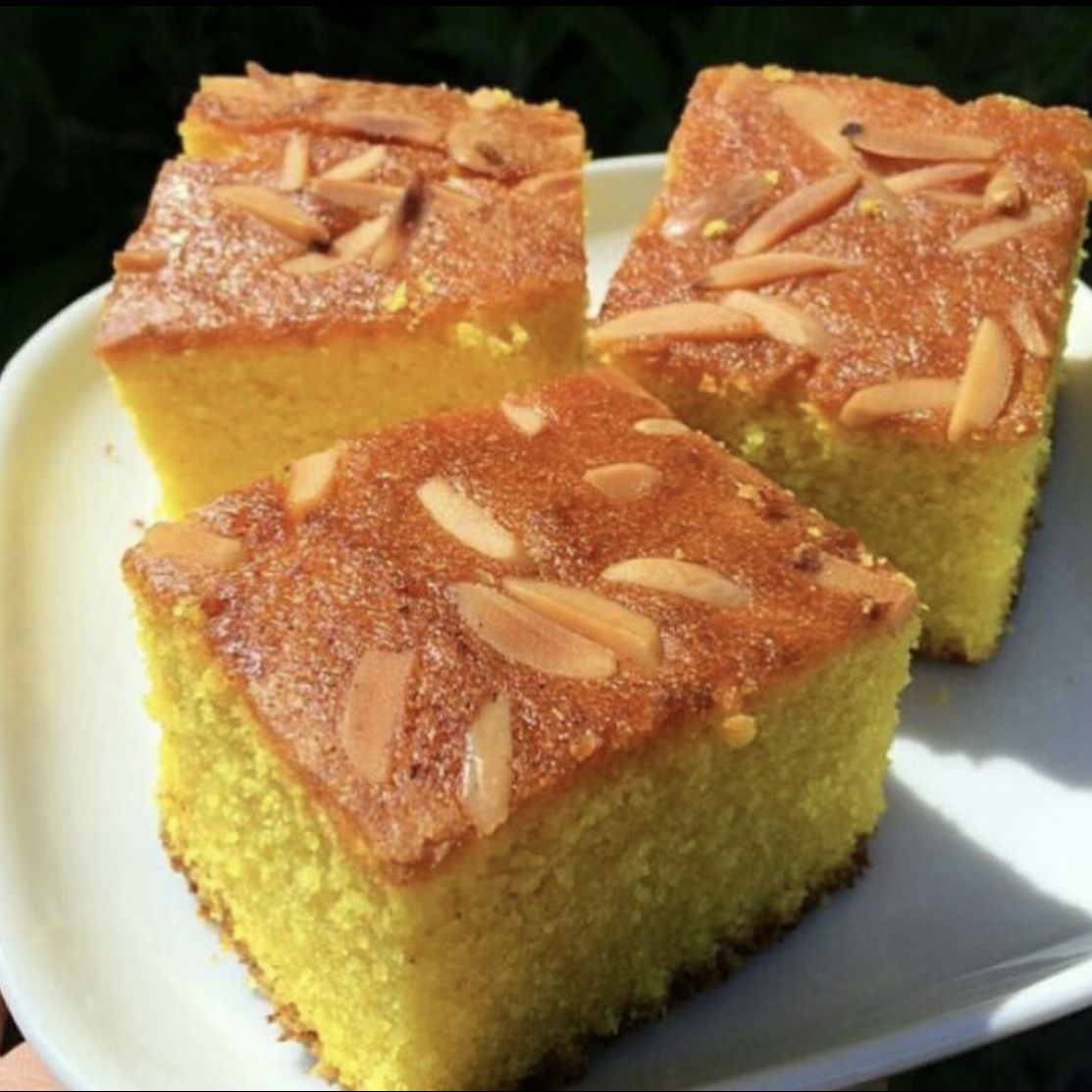 Lebanese Semolina Turmeric Cake