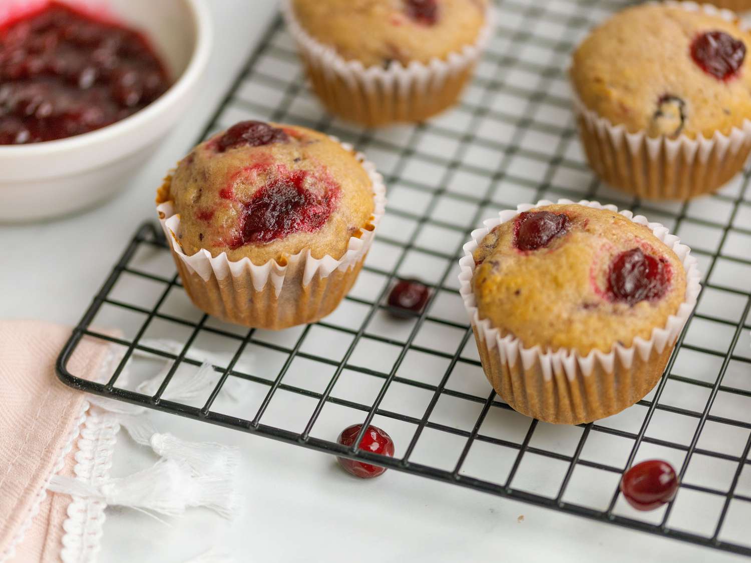 Leftover Cranberry Sauce Muffins